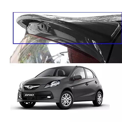 Auto Pearl OE Type Car Spoiler ABS Urban Titanium Silver Compatible For Honda Brio, Spoiler_Brio_Urban_Titanium