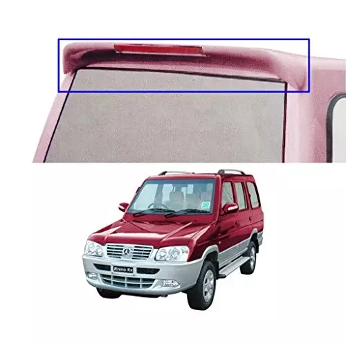 Auto Pearl OE Type Car Spoiler ABS Mica Wine Red Compatible For Sonalika Sonalika Rhino, Spoiler_Rhino_Mica_Wine_Red