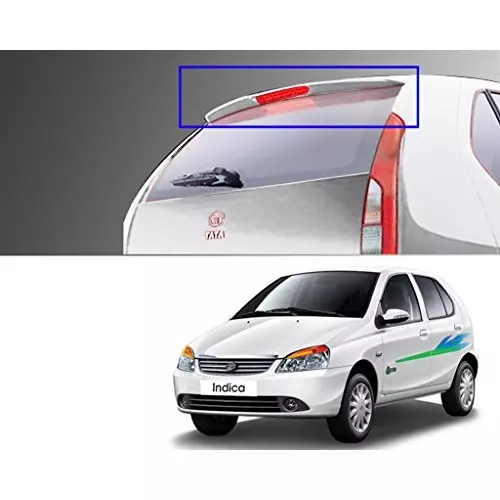Auto Pearl OE Type Car Spoiler ABS Mint-White Compatible For Tata Indica, Spoiler_Indica_mint-white