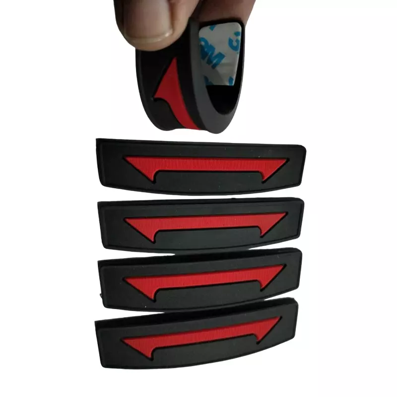 SCA Universal Anti Scratch Door Protector Guard Black/Red for Kia Seltos All Model (4 Pcs)