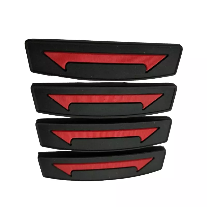 SCA Universal Anti Scratch Door Protector Guard Black/Red for Maruti Suzuki Scross Type-2 Model (4 Pcs)