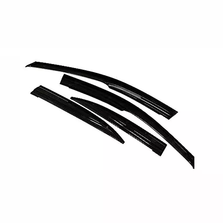 Buy TRAC Car Rain Wind Door Visor Silver Linning for Renault Kwid Model