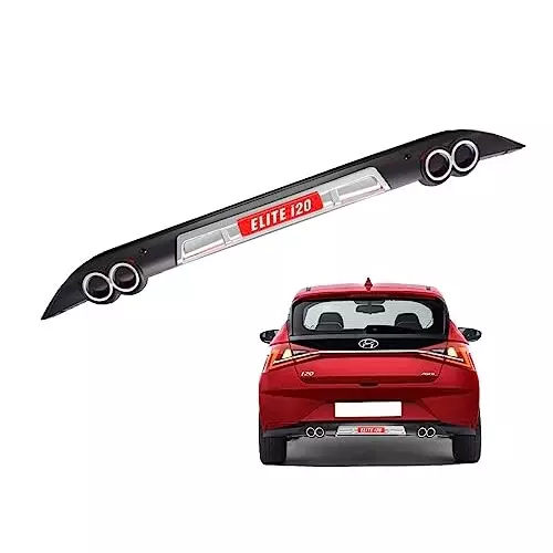 Auto Pearl Bumper Diffuser Reflector ABS Rear Compatible For Hyundai I20 2020, Diffuser16_i20_2020_Rear