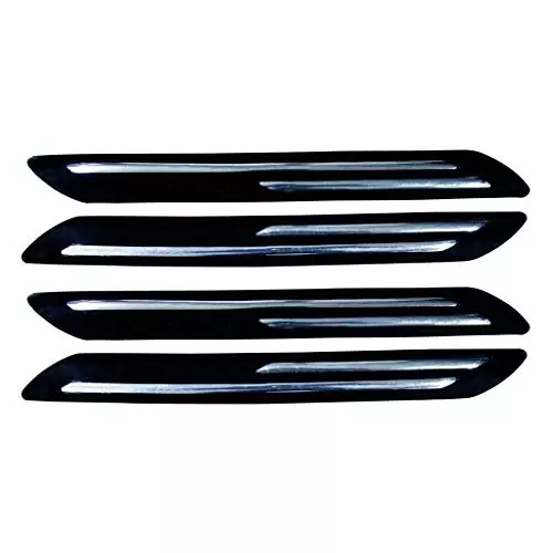 Auto Pearl Bumper Corner Moulding Double Chrome Lining Black Compatible For TVS Wego