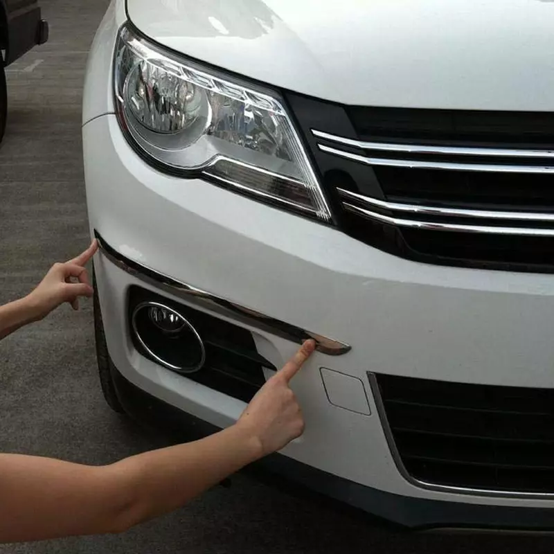 SCA Car Side Bumper Protector Guard with Full Chrome Strip Nissan Micra All Models  Set of-4