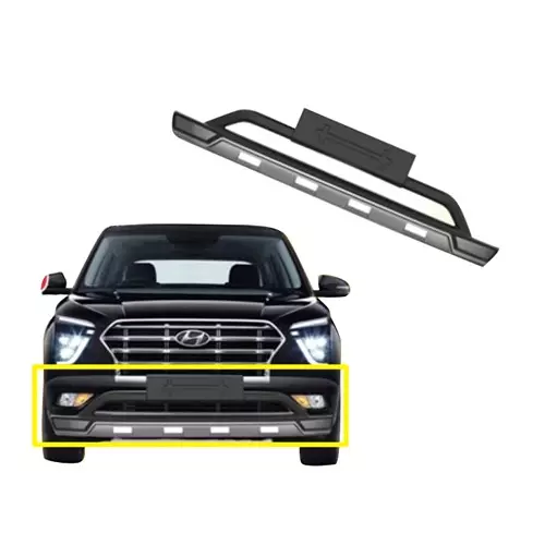Auto Pearl Bumper Diffuser Reflector ABS Front Compatible For Hyundai Creta 2020, Diffuser11_Creta2020_Front