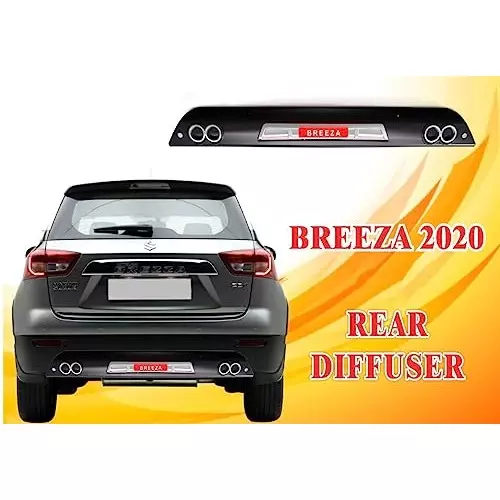 Auto Pearl Bumper Diffuser Reflector ABS Rear Compatible For Maruti Suzuki Brezza 2016, Diffuser17_Brezza2016_Rear
