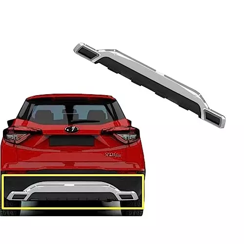 Auto Pearl Bumper Diffuser Reflector ABS Rear Compatible For Mahindra Xuv 300, Diffuser05_XUV300_Rear