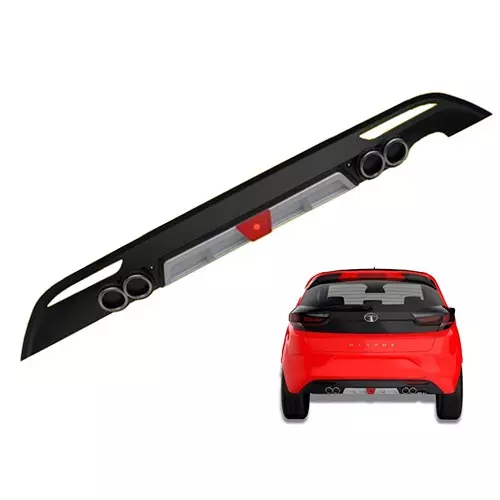 Auto Pearl Bumper Diffuser Reflector ABS Rear Compatible For Tata Altroz, Diffuser010_Altroz_Rear
