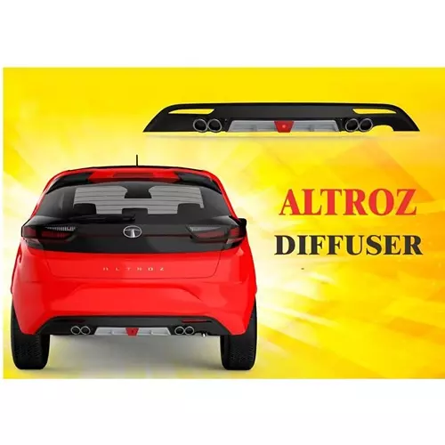 Auto Pearl Bumper Diffuser Reflector ABS Rear Compatible For Tata Altroz, Diffuser010_Altroz_Rear