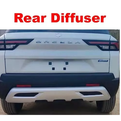 Auto Pearl Bumper Diffuser Reflector ABS Rear Compatible For Maruti Suzuki Brezza 2020, Diffuser_Brezza2020_Rear