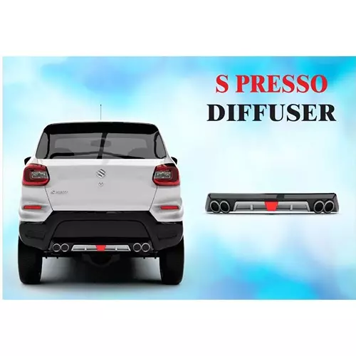 Auto Pearl Bumper Diffuser Reflector ABS Rear Compatible For Maruti Suzuki Spresso, Diffuser07_SPresso_Rear
