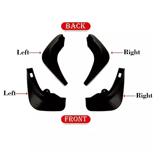 Auto Pearl OE Type Car Heavy Duty Mud Flaps Splash Guards PVC Black Compatible For Nissan Pulse, Mud_Flaps_Pulse (Set of 4)