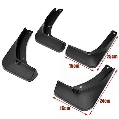 Auto Pearl Mud Flap/Splash Guard ‎ABS Plastic Black Compatible For Tata Safari 2021-2023 (Set of 4)