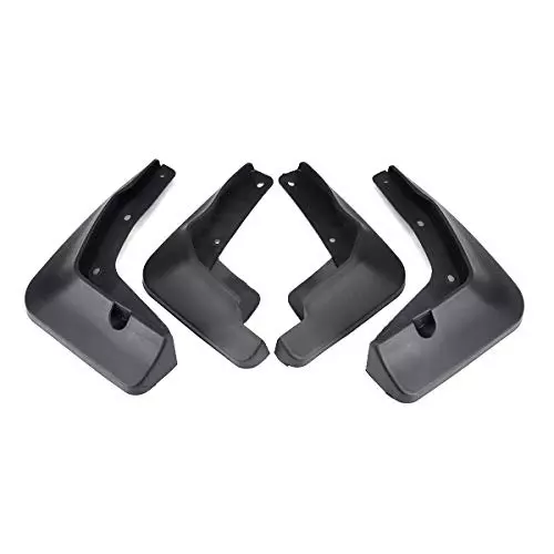 Auto Pearl Mud Flap/Splash Guard ‎ABS Plastic Black Compatible For Hyundai I20 2020 Asta (Set of 4)
