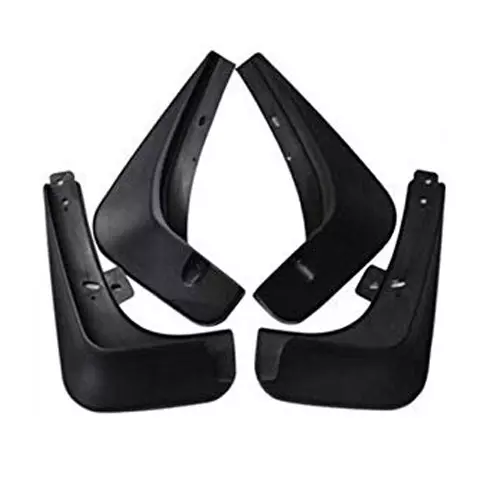Auto Pearl Mud Flap/Splash Guard ‎ABS Plastic Black Compatible For Volkswagen Polo 2009,2010,2011,2012,2013,2014 (T-I)(Set Of 4) (Set of 4)