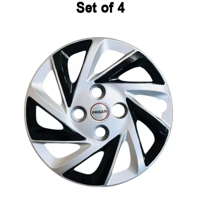 prigan-santro-2018-car-wheel-cover-325-mm-13-inch-high-grade-abs-silver-black-for-passenger-vehicle-set-of-4-pcs