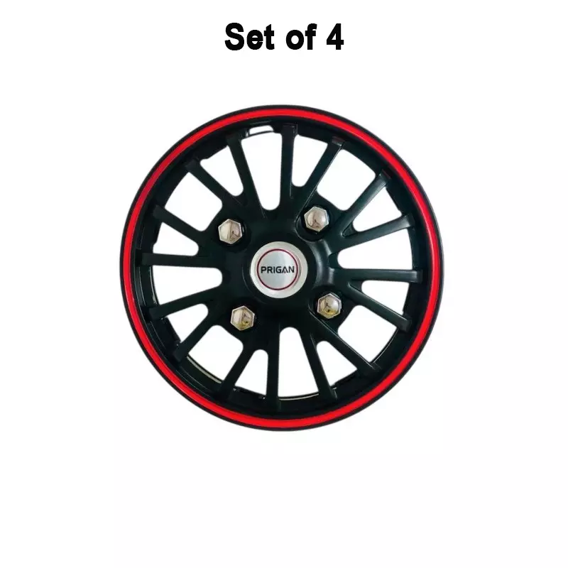 prigan-falcon-dc-car-wheel-cover-350-mm-14-inch-high-grade-abs-black-red-for-passenger-vehicle-set-of-4-pcs