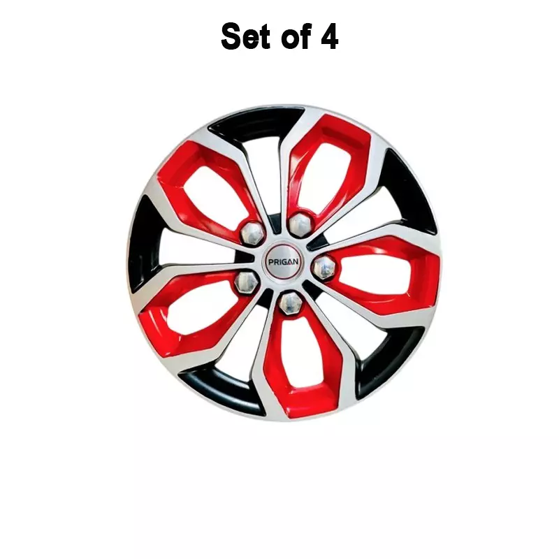 prigan-vision-3-color-car-wheel-cover-350-mm-14-inch-high-grade-abs-silver-black-red-for-passenger-vehicle-set-of-4-pcs