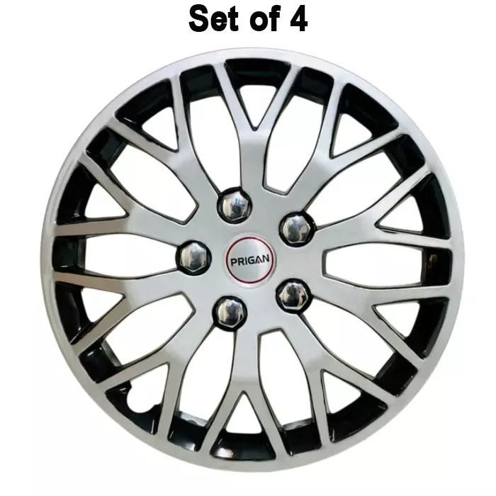 prigan-begin-car-wheel-cover-325-mm-13-inch-high-grade-abs-silver-black-for-passenger-vehicle-set-of-4-pcs
