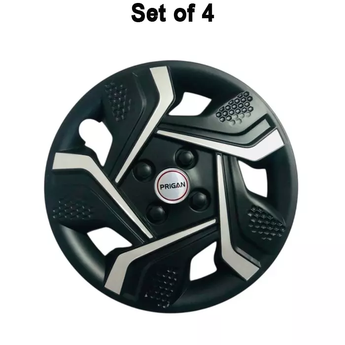 prigan-aura-car-wheel-cover-325-mm-13-inch-high-grade-abs-black-silver-for-passenger-vehicle-set-of-4-pcs