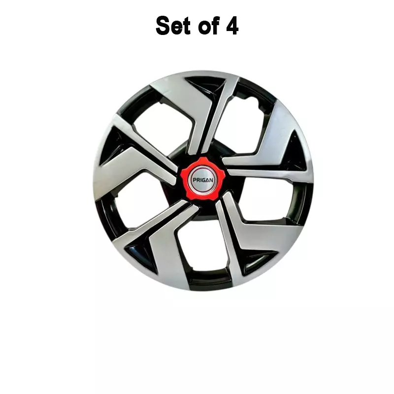 prigan-hawk-dc-car-wheel-cover-350-mm-14-inch-high-grade-abs-silver-black-for-passenger-vehicle-set-of-4-pcs