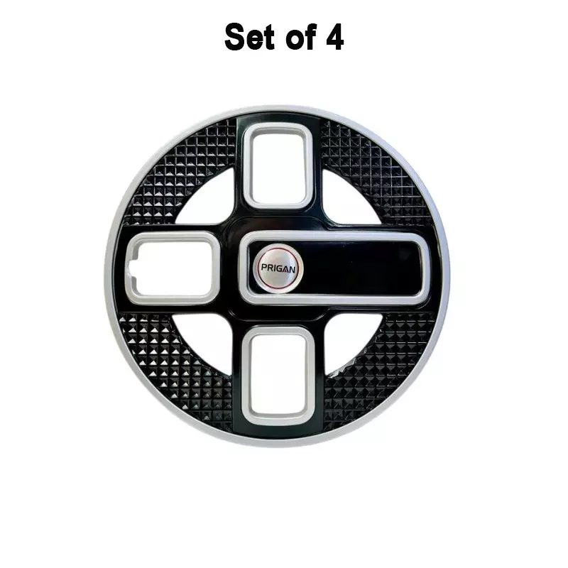 prigan-lavish-dc-car-wheel-cover-350-mm-14-inch-high-grade-abs-black-silver-for-passenger-vehicle-set-of-4-pcs