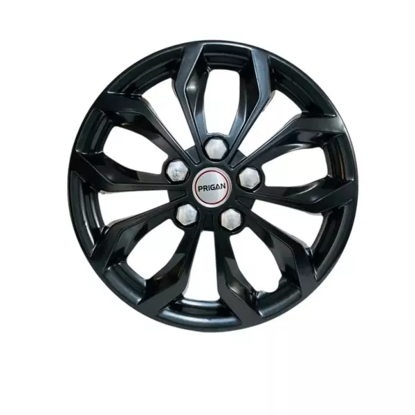 Prigan Vision Car Wheel Cover 300 mm (12 inch) High-Grade ABS Black for Passenger Vehicle (Set of 4 Pcs)