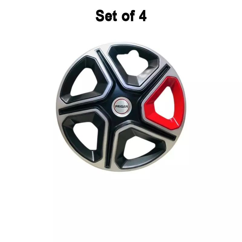 prigan-nexon-car-wheel-cover-350-mm-14-inch-high-grade-abs-silver-black-red-for-passenger-vehicle-set-of-4-pcs