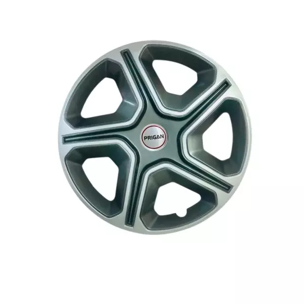 Prigan Nexon Car Wheel Cover 300 mm (12 inch) High-Grade ABS Grey & Silver for Passenger Vehicle (Set of 4 Pcs)
