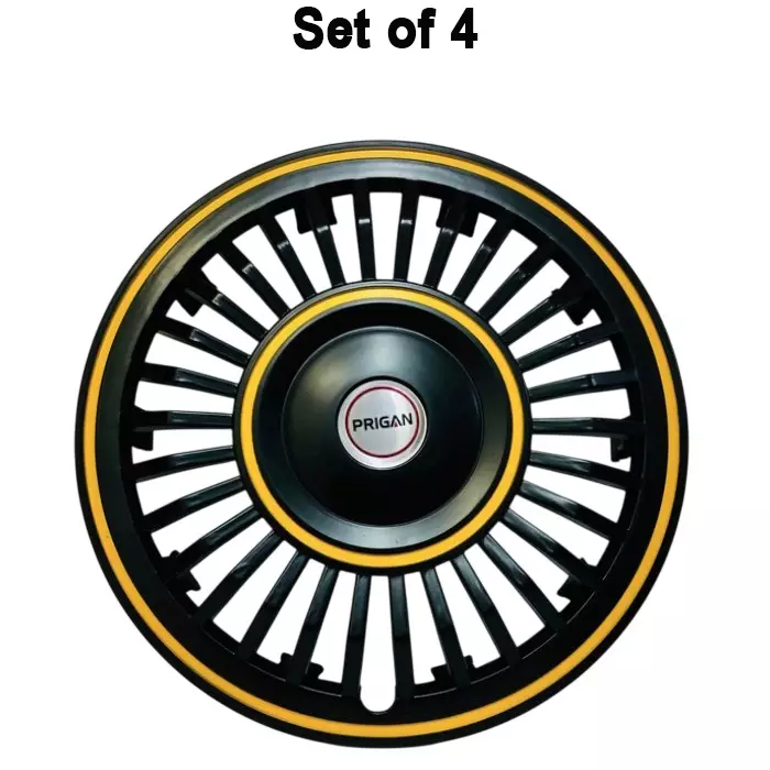 prigan-vintage-car-wheel-cover-325-mm-13-inch-high-grade-abs-black-yellow-for-passenger-vehicle-set-of-4-pcs