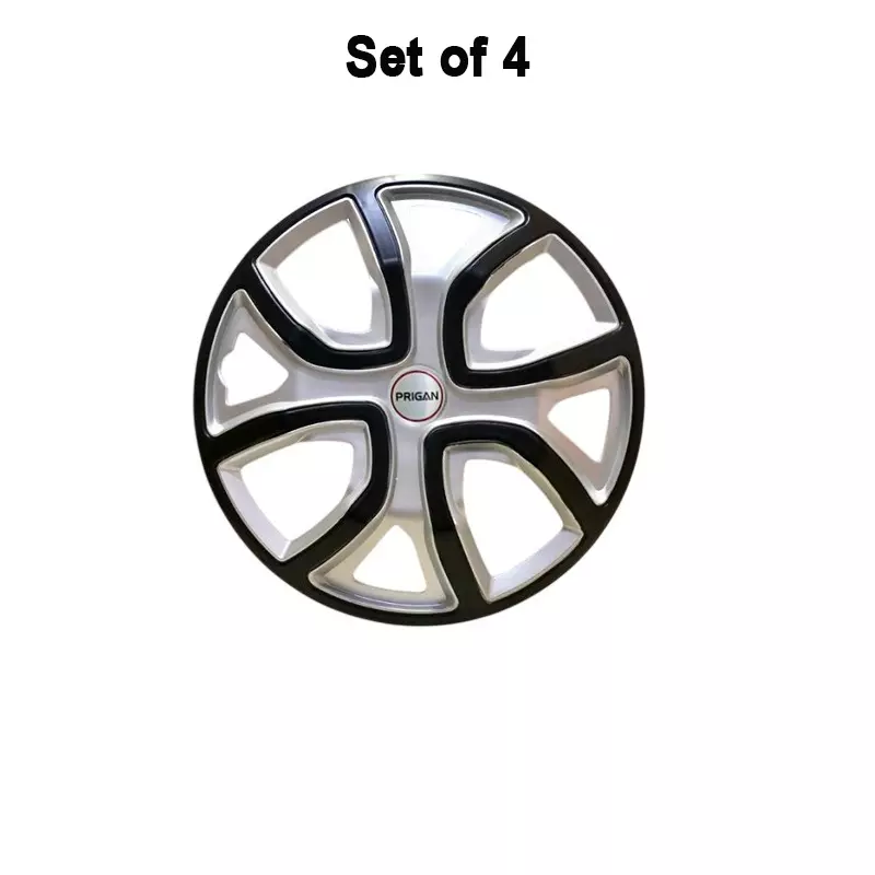 prigan-altroz-dc-car-wheel-cover-350-mm-14-inch-high-grade-abs-black-silver-for-passenger-vehicle-set-of-4-pcs