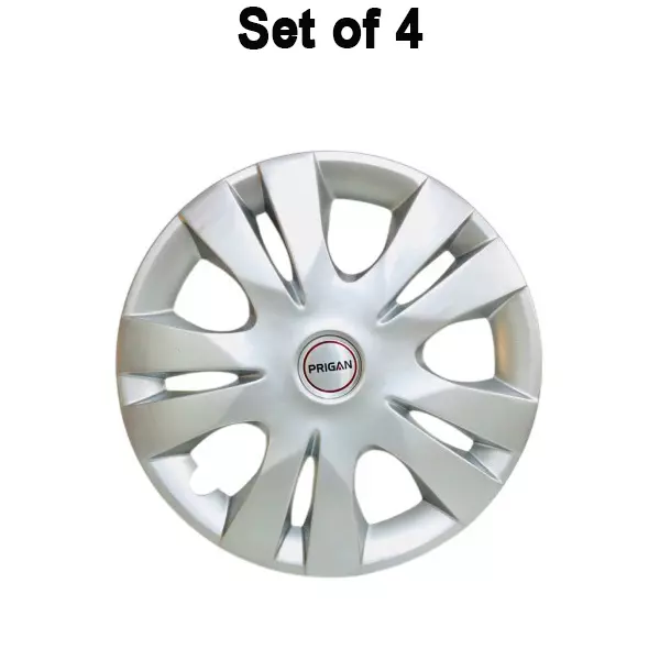 prigan-pixel-car-wheel-cover-300-mm-12-inch-high-grade-abs-silver-for-passenger-vehicle-set-of-4-pcs