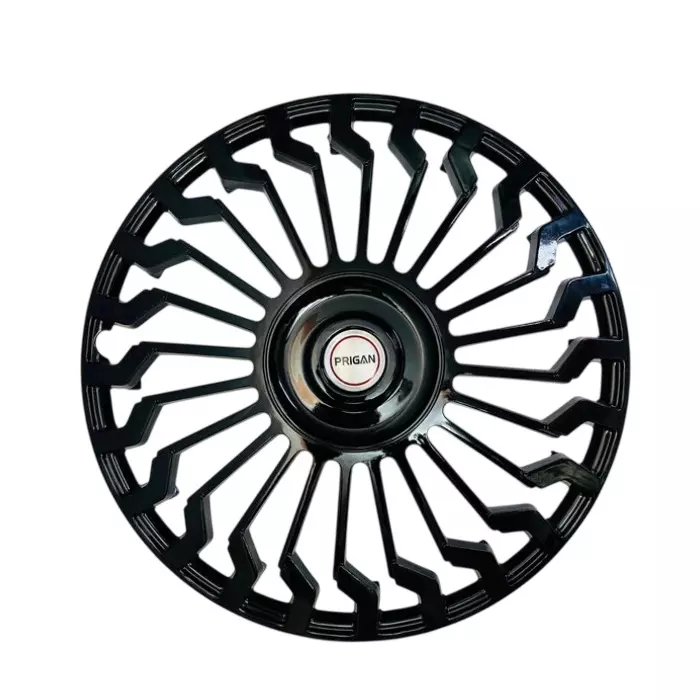 Prigan Hunter Car Wheel Cover 325 mm (13 inch) High-Grade ABS Glossy Black for Passenger Vehicle (Set of 4 Pcs)