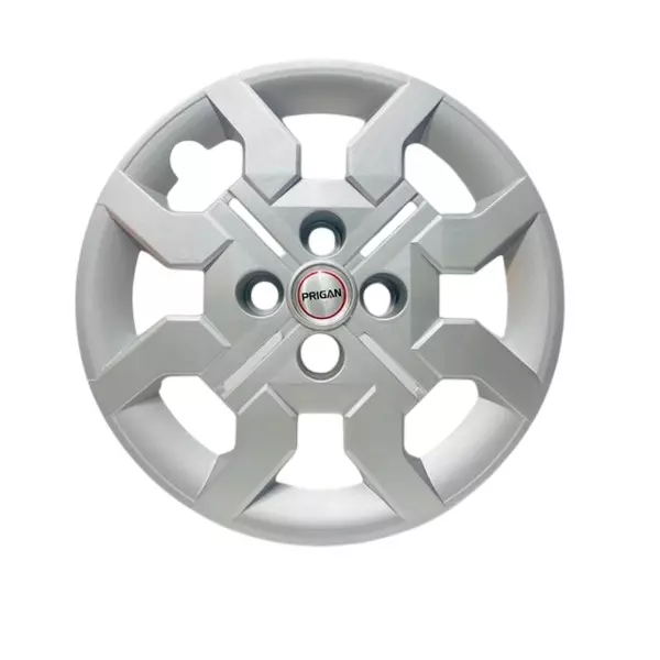 Prigan Exter Bolt Fitting Car Wheel Cover 350 mm (14 inch) High-Grade ABS Silver for Passenger Vehicle (Set of 4 Pcs)
