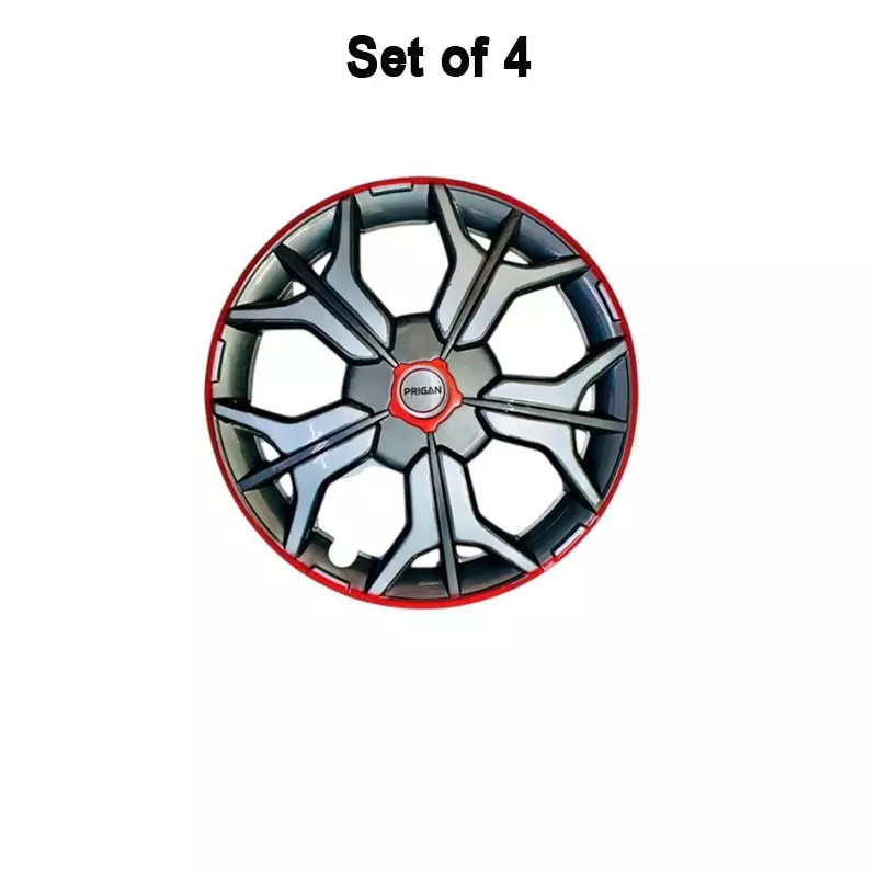 prigan-sharp-dc-car-wheel-cover-350-mm-14-inch-high-grade-abs-grey-silver-red-for-passenger-vehicle-set-of-4-pcs