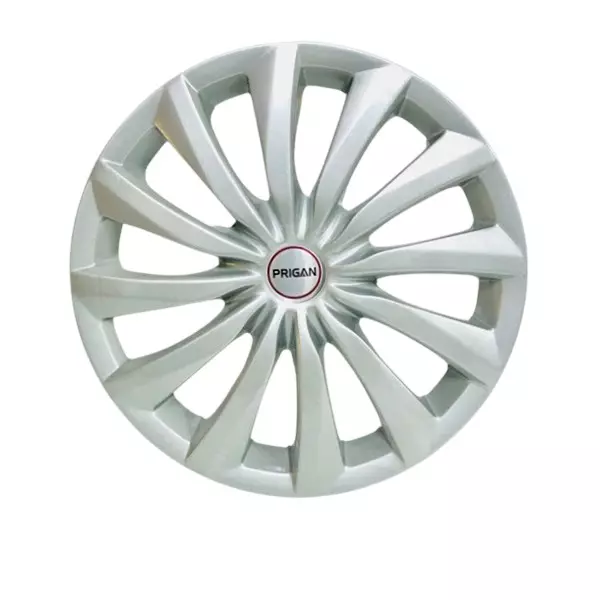 Prigan Dzire 4 Car Wheel Cover 350 mm (14 inch) High-Grade ABS Silver for Passenger Vehicle (Set of 4 Pcs)