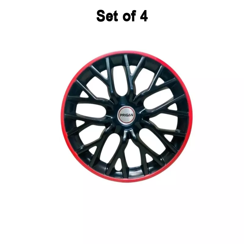 prigan-phantom-gt-car-wheel-cover-350-mm-14-inch-high-grade-abs-black-red-for-passenger-vehicle-set-of-4-pcs