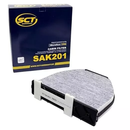SCT Germany Charcoal/Pollen Cabin Air Filter for Jaguar, Land Rover Range Rover, Lexus, Toyota, SAK201