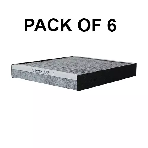 SCT Germany Filter Insert Cabin Air Filter for Mercedes-Benz, SAK291 (Pack of 6)