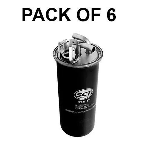 SCT Germany In-Line Fuel filter for Audi, ST6117 (Pack of 6)