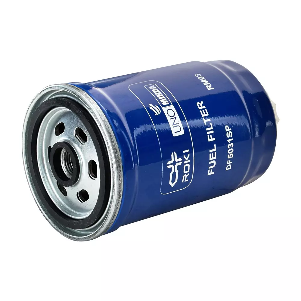 uno-minda-diesel-fuel-filter-metal-body-blue-color-for-john-deere-5041-c-kirloskar-rb-22-genset-rb-33-genset-simpsons-sc-213-engine-df5031sp