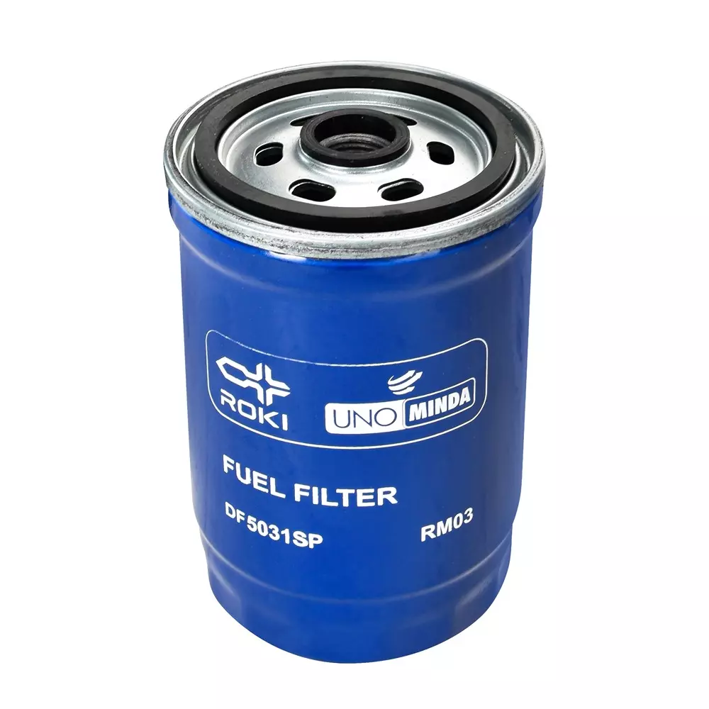 uno-minda-diesel-fuel-filter-metal-body-blue-color-for-john-deere-5041-c-kirloskar-rb-22-genset-rb-33-genset-simpsons-sc-213-engine-df5031sp