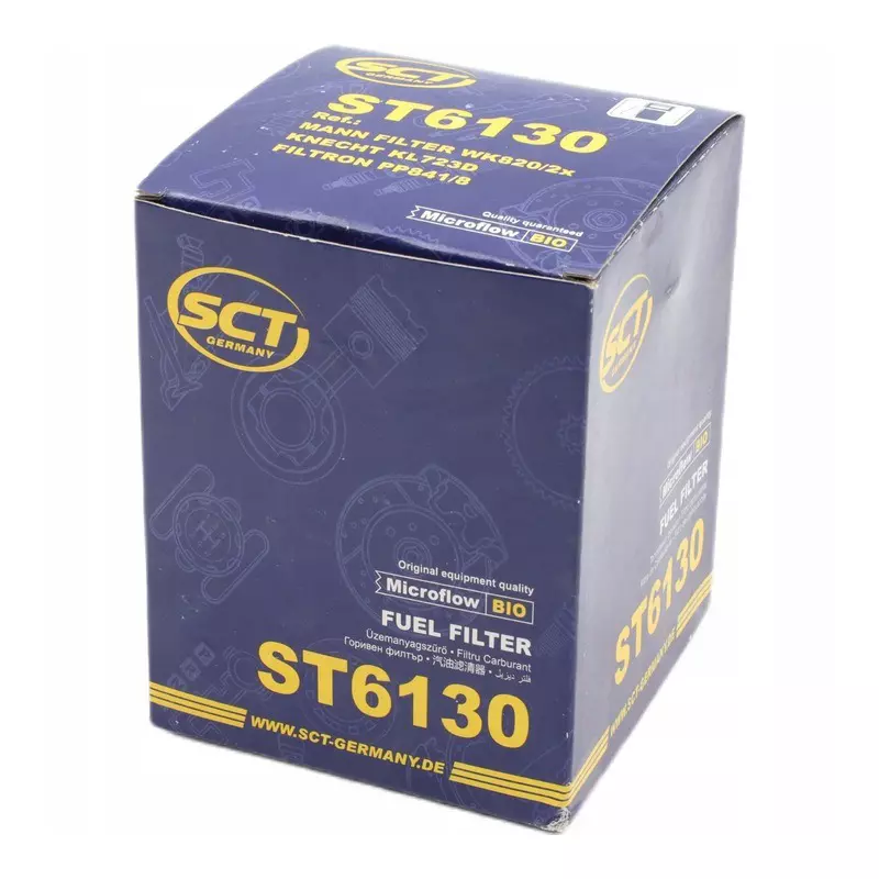SCT Germany In-Line Fuel filter for Mercedes-Benz, ST6130 (Pack of 6)