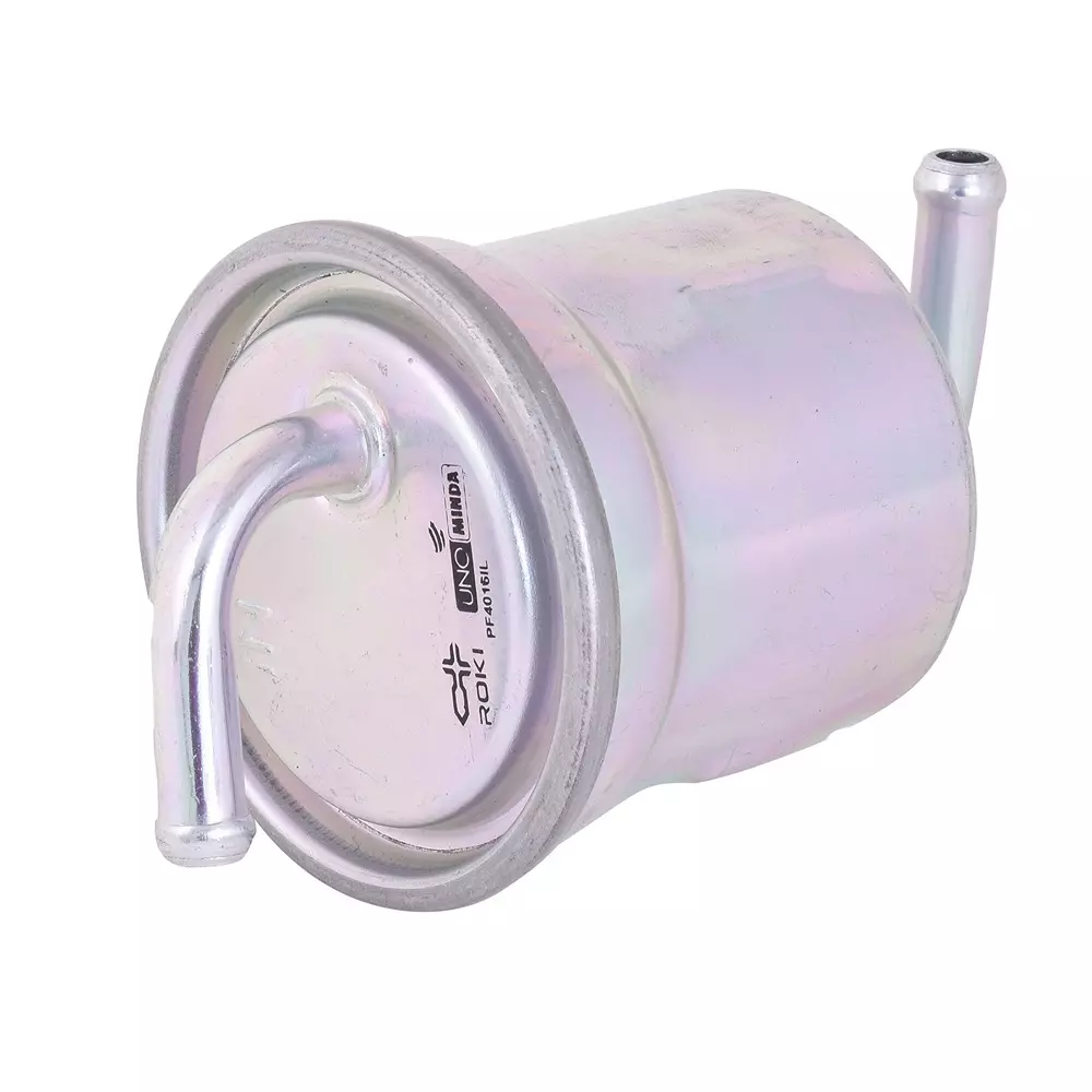 uno-minda-petrol-fuel-filter-metal-body-silver-color-for-maruti-suzuki-swift-before-2011-dzire-pf4016il