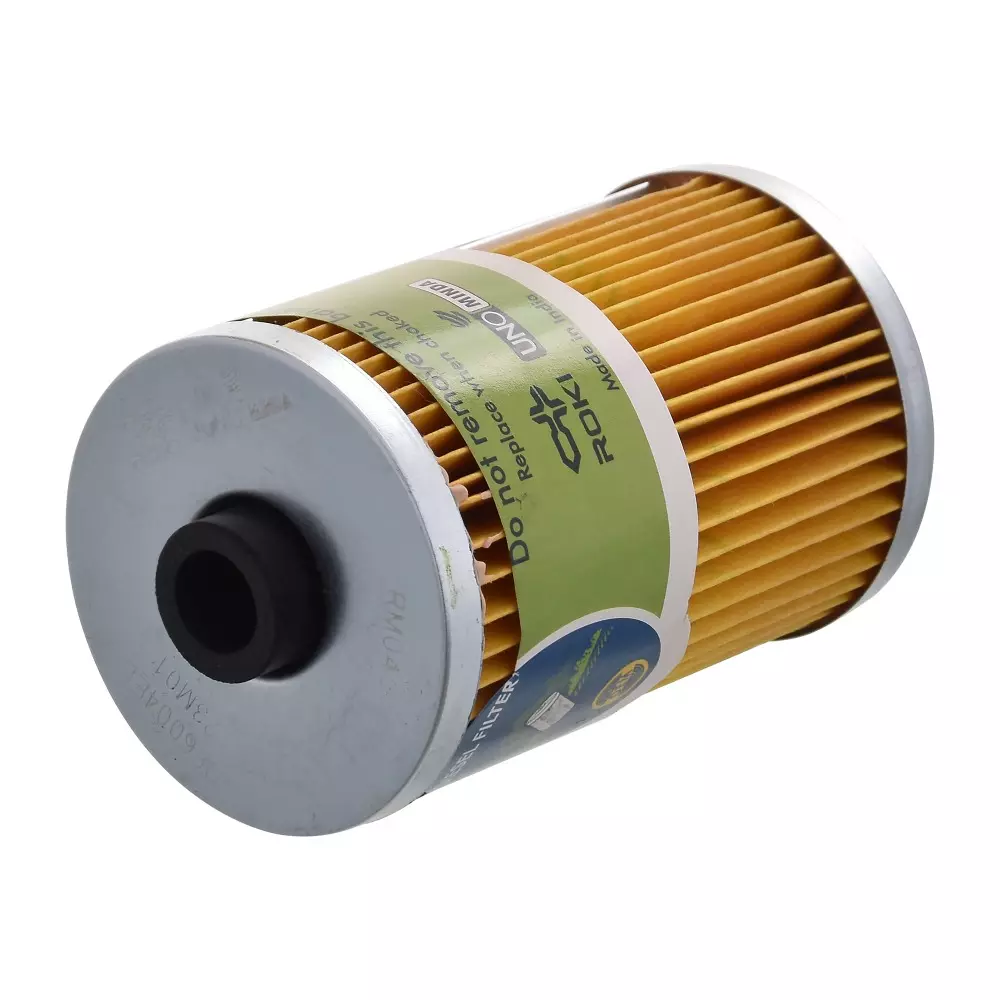 uno-minda-500-ml-diesel-fuel-filter-star-type-metal-synthetic-paper-body-silver-yellow-color-for-universal-tractors-df6004el