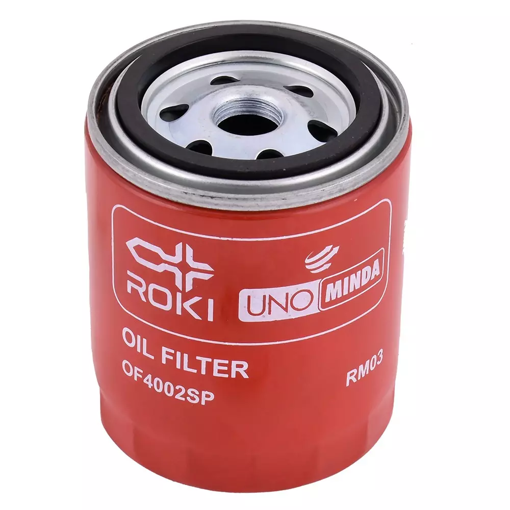 Uno Minda Lubrication Oil Filter Metal Body Red Color for Mahindra Bolero, OF4002SP