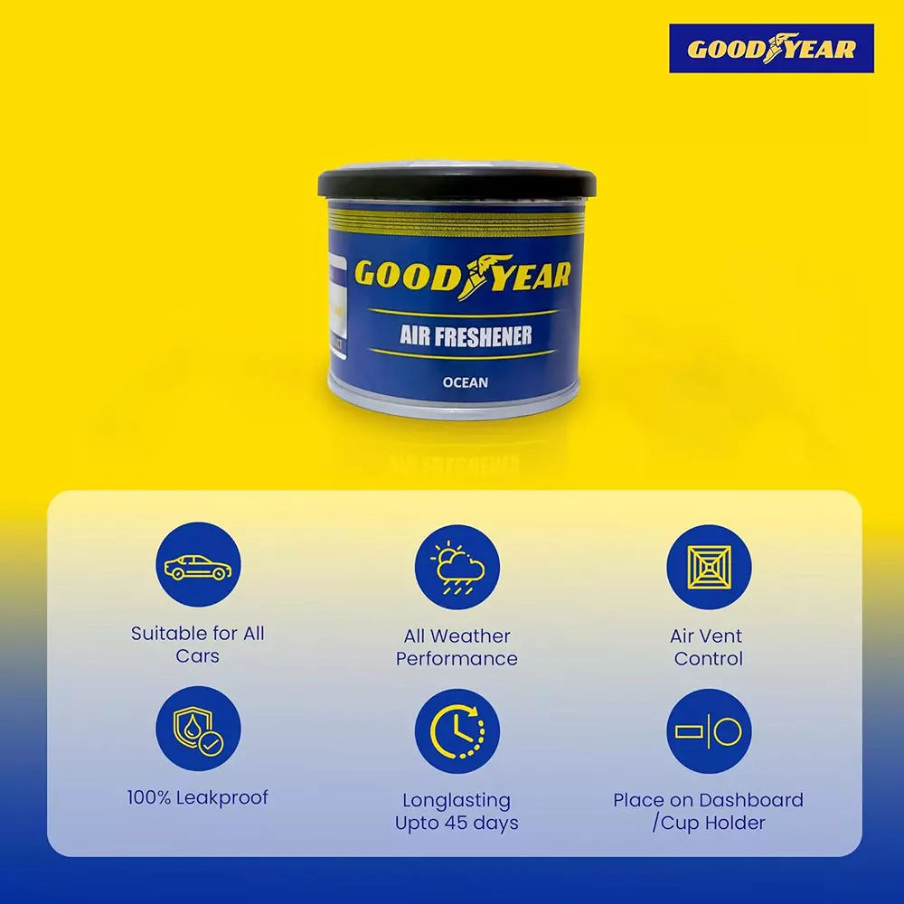 Goodyear Car Air Freshener Eco-Friendly & Organic Natural Wood Fibre Ocean Fragrance 40 g, GYCFN1001-N