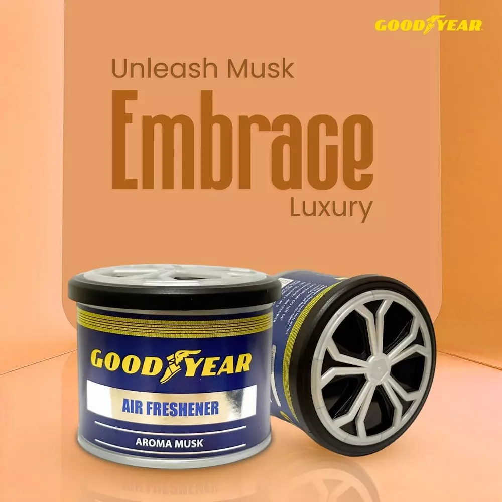 Goodyear Car Air Freshener Eco-Friendly & Organic Natural Wood Fibre Aroma Musk Fragrance 40 g, GYCFN1002-N