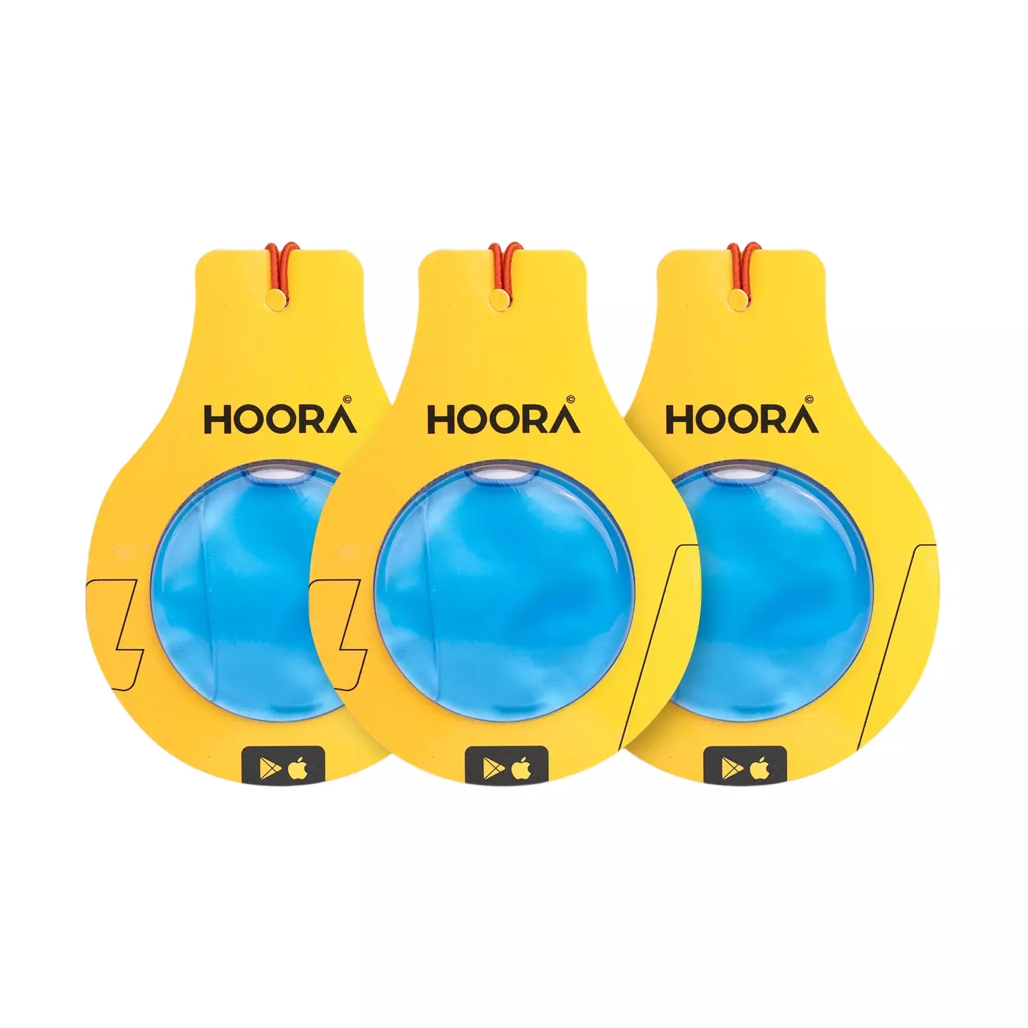 HOORA 120 g Car Air Freshener Concentrated Perfume Oil Gel with Odor-Neutralizing Active Agents (Cool Aqua) (Pack of 3)